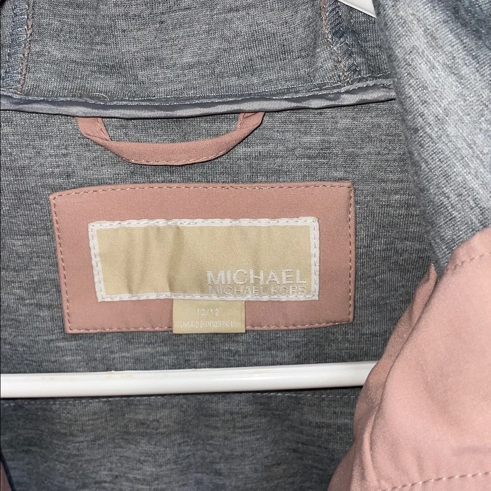Michael Kors Pink Hooded Raincoat